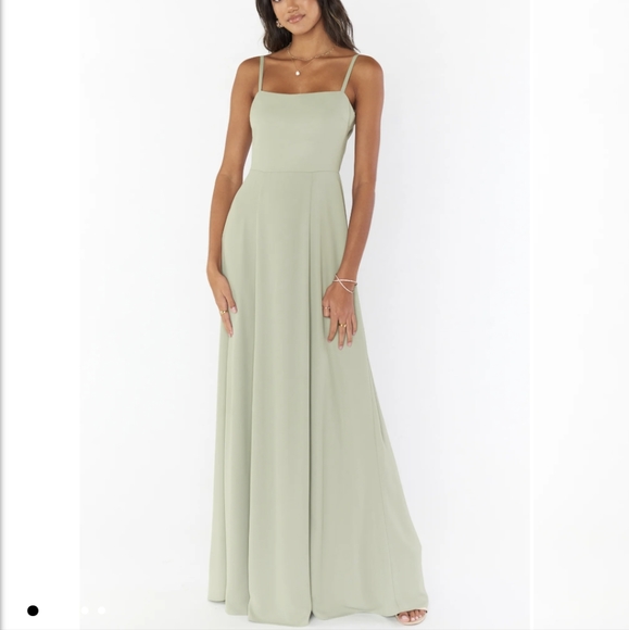 Show Me Your MuMu Dresses & Skirts - Moss green tie maxi dress